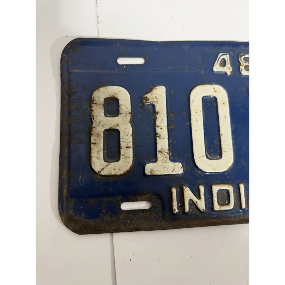 1948 INDIANA LICENSE PLATE - Vintage Antique Original Classic Car Automobile - Picture 2 of 4